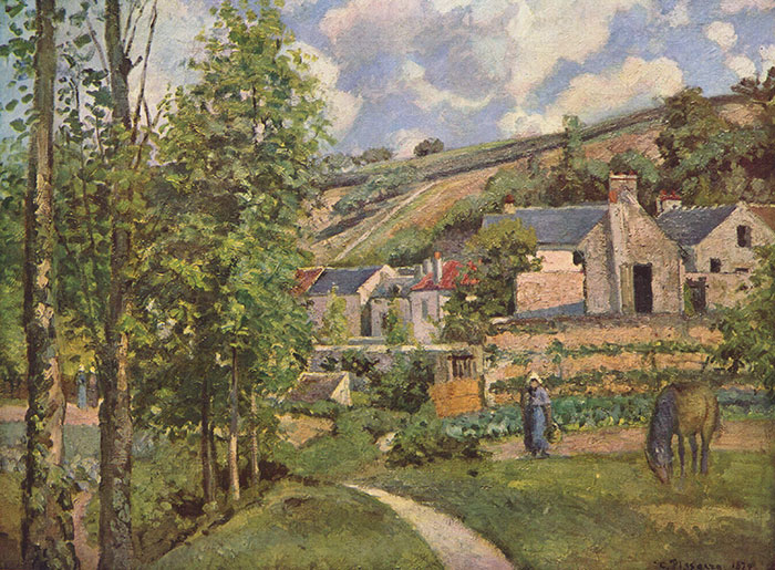  A View of L’Hermitage, near Pontoise 1874 by Camille Pissasro