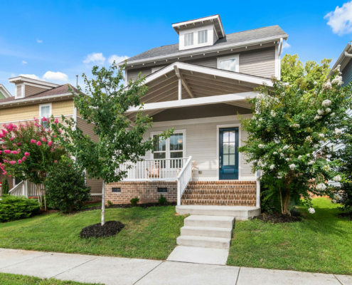 House with new trees