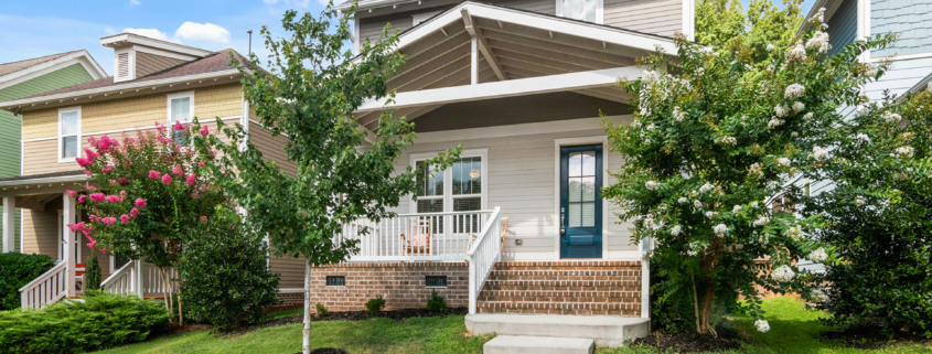 House with new trees